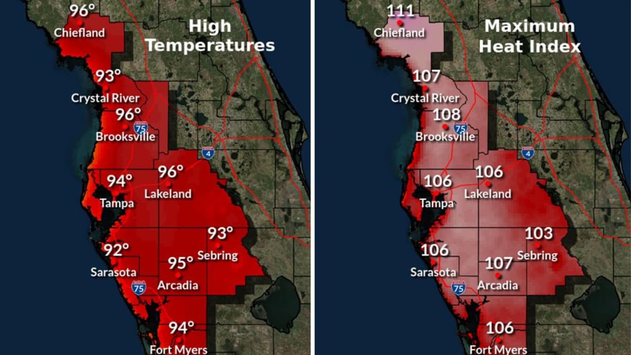 Prepárate para una semana de calor extremo en la bahía de Tampa