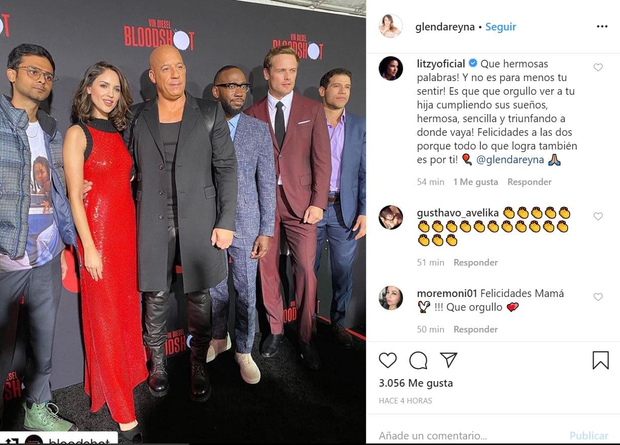 Una de ellas fue la cantante Litzy, quien reconoció las "hermosas palabras" de Reyna. La ex-Jeans se unió al orgullo de la exmodelo y celebró que la actriz esté cumpliendo sus sueños "y triunfando". La intérprete de 'No te extraño' felicitó a ambas: "¡Porque todo lo que logra también es por ti!".