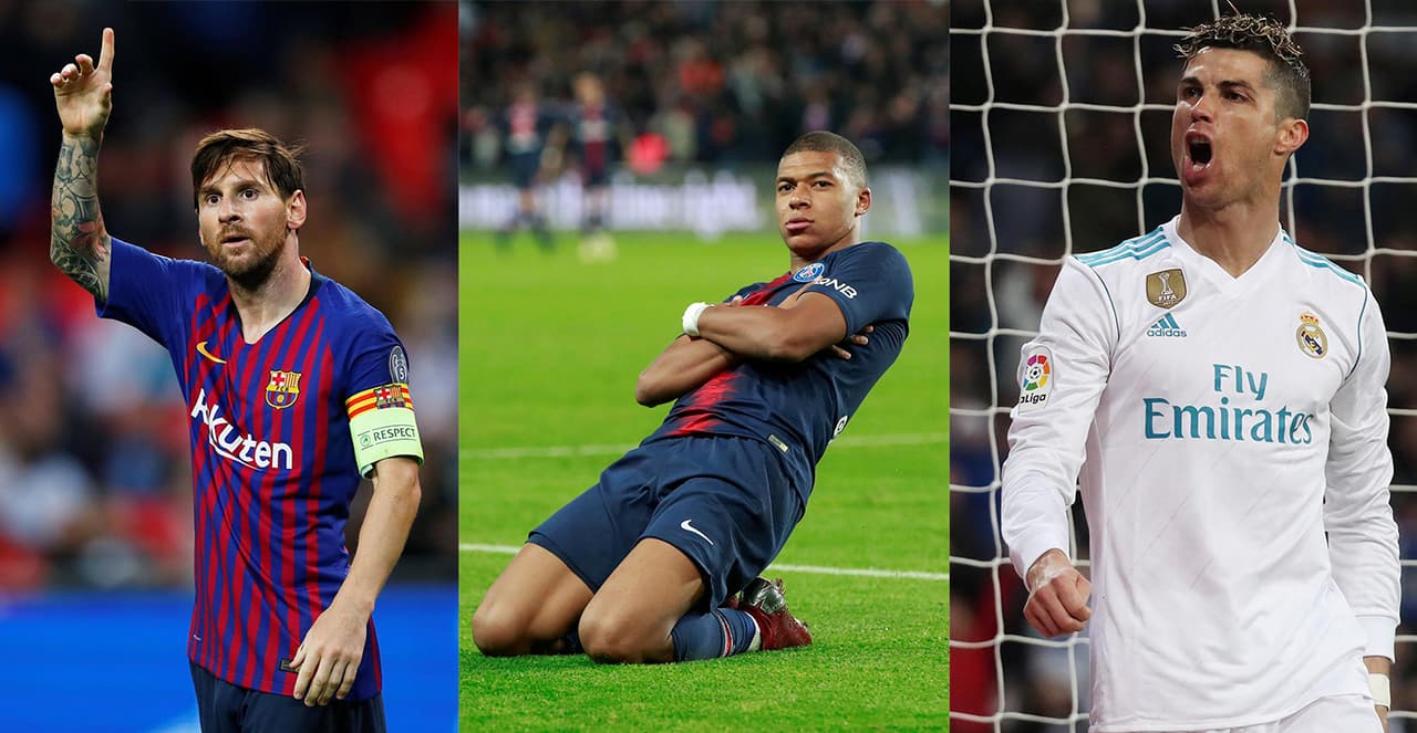 ¿Quién marcó más rápido, más joven y mayor cantidad de póker en un partido? Este es el registro de Messi, Mbappe y Cristiano cuando han anotado cuatro goles en un solo juego.