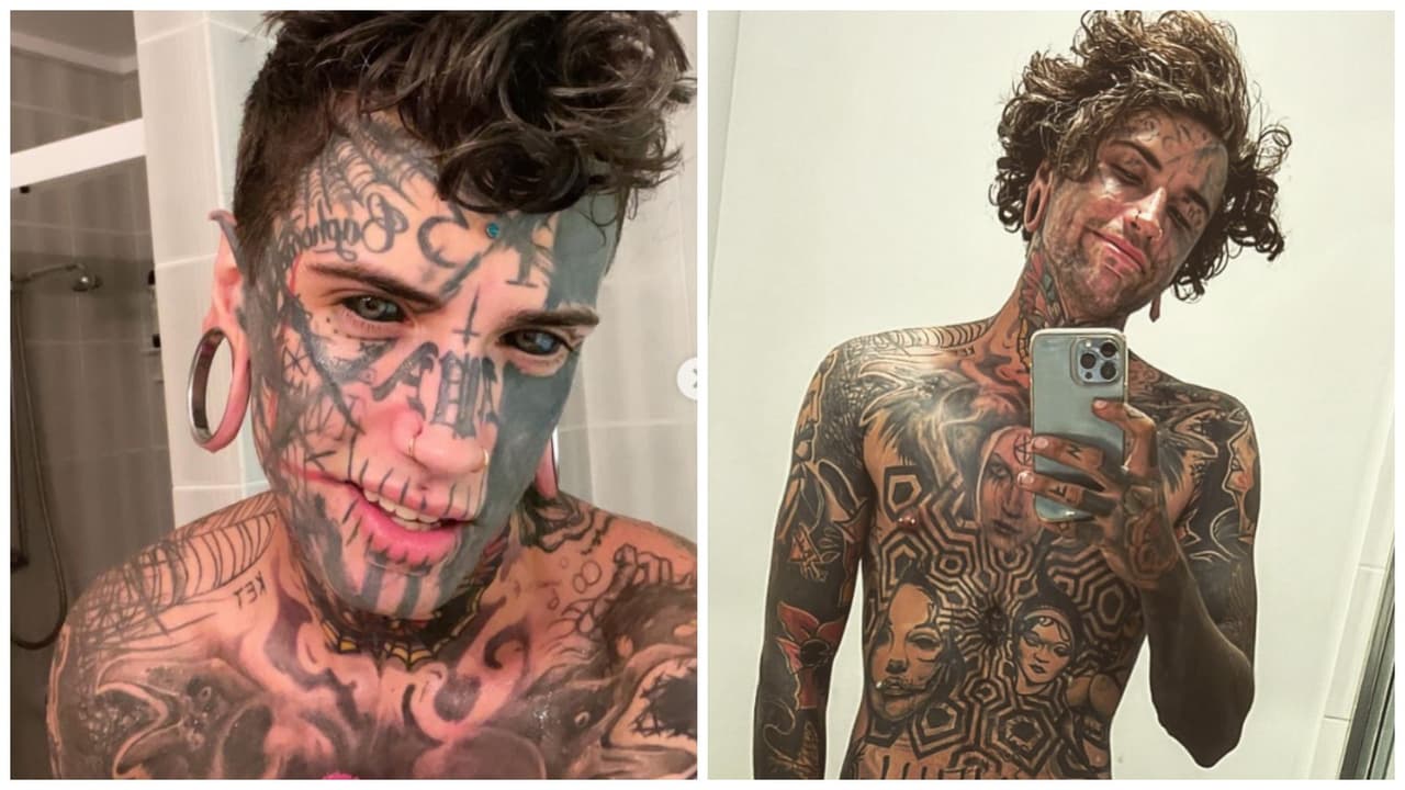 Joven que ha tatuado y modificado su cuerpo desde los 11 años ahora se arrepiente: así luce
