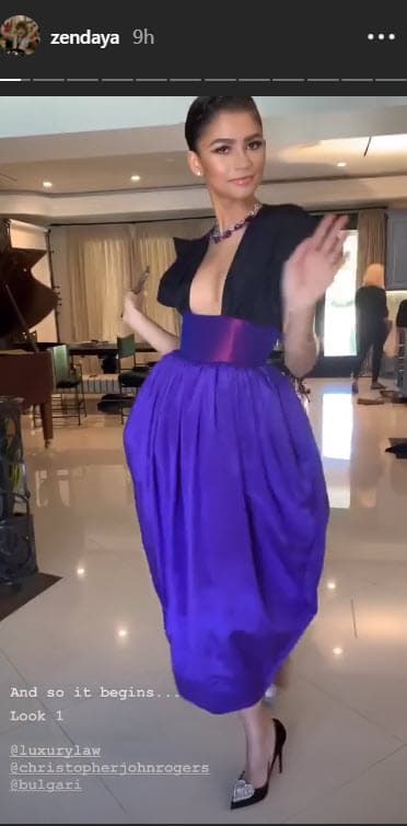 Zendaya, la ganadora por Mejor actriz protagonista de drama, llevó un vestido del diseñador Christopher John Rogers. La actriz de la serie 'Euphoria' completó su outfit con zapatos de Louboutin y joyas de Bulgari.
<br>