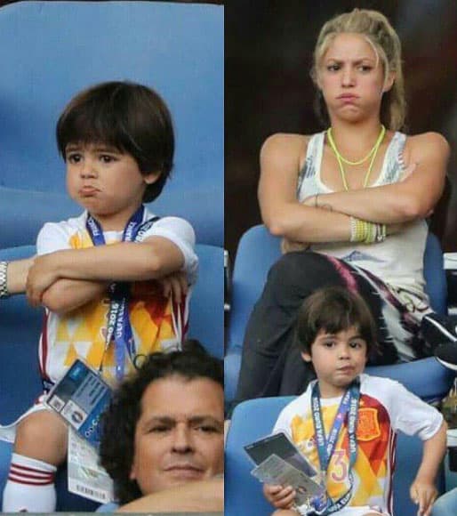 Y si no votas por Shakira, pondrá este pucherito... ¡como el mismo que hace Milan!