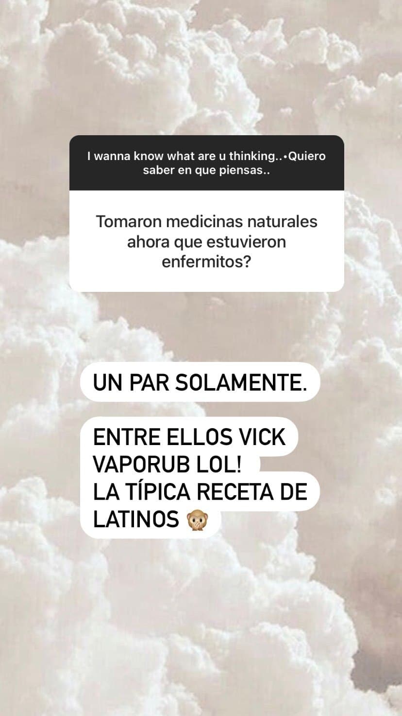 Al estar embarazada, Vanessa no podía tomar medicinas para combatir el virus en su cuerpo, por lo que explicó que aplicó remedios caseros.