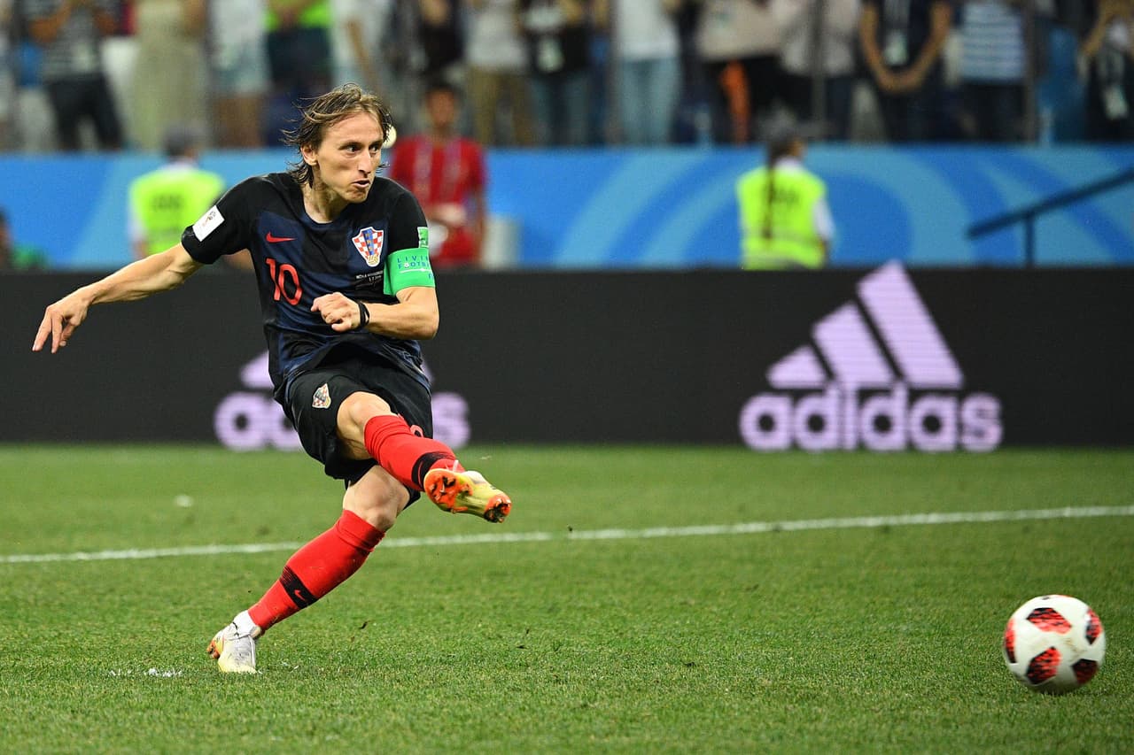 Luka Modric tuvo la oportunidad de reivindicarse con un lanzamiento de penal en la definición.