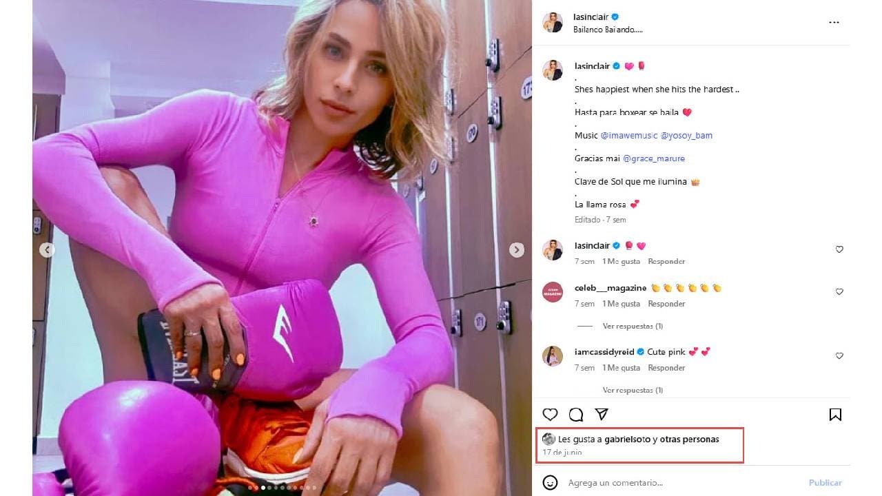 Gabriel Soto ha dado 'like' en Instagram a alguna publicaciones de Ana Carla Sinclair.