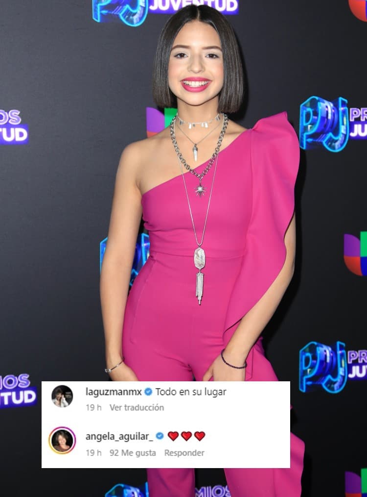 Ángela Aguilar fue una de las primeras en expresar su cariño por la compositora de ‘Yo te esperaba’, ya que compartió tres emojis de corazón rojo en la sección de comentarios.
