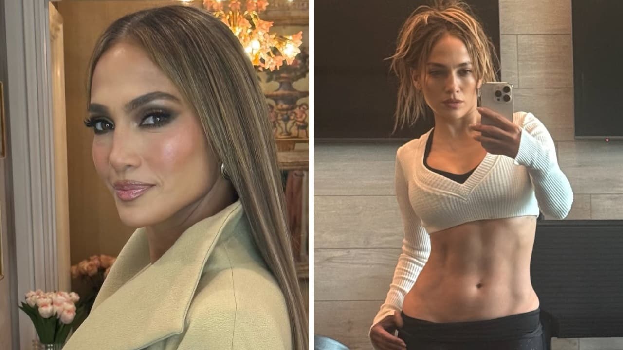 ¿Es de acero? JLo presume marcado abdomen a sus 56 años
