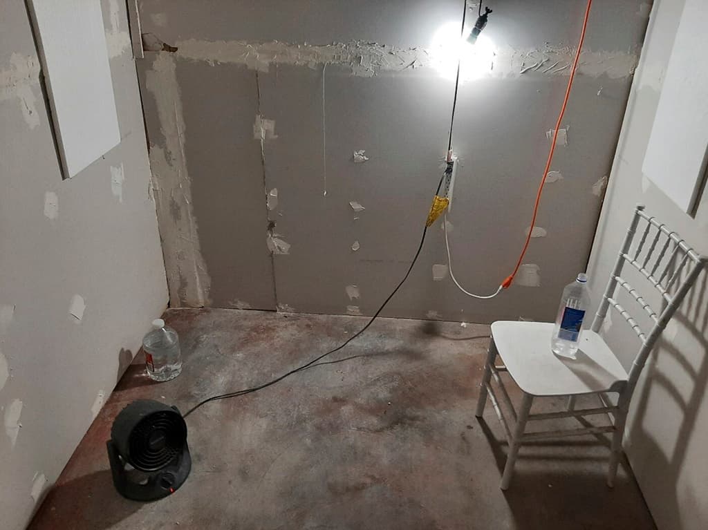 El interior de la calde impromisada que construyó Zuberi en una casa en Oregon.