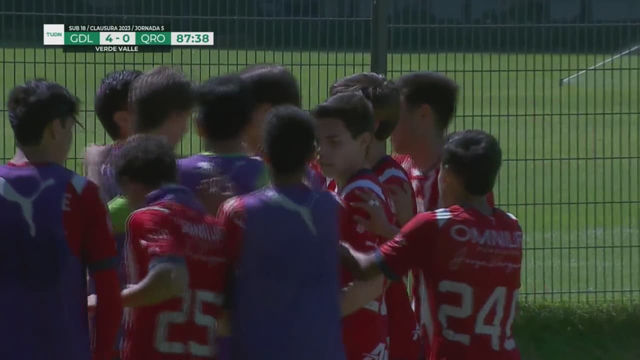 Resumen | Contundente triunfo de Chivas Sub18 ante Querétaro 4-0