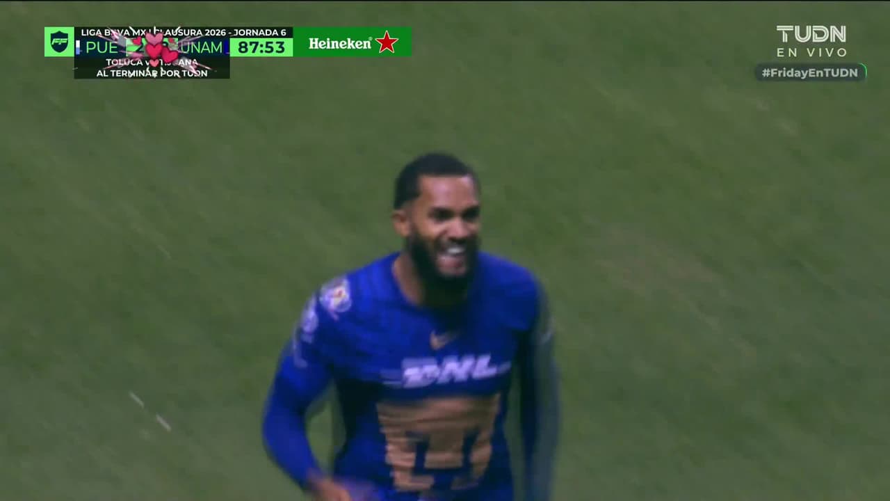 ¡Imperdible! Juninho pone el 2-3 al 89' y Pumas remonta al Puebla