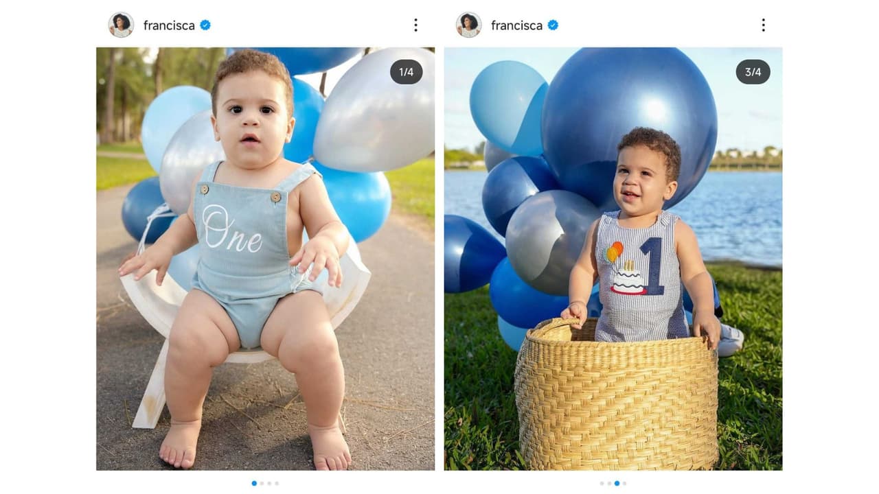 Francisca presumió a su hijo Franco durante su primer cumpleaños.