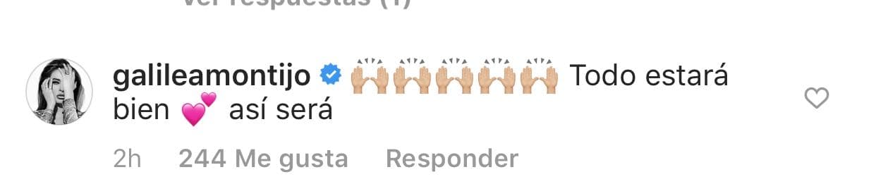La fotografía provocó que diferentes amigos de la pareja se manifestaran, como Galilea Montijo, quien expresó: “Todo estará bien, así será”.