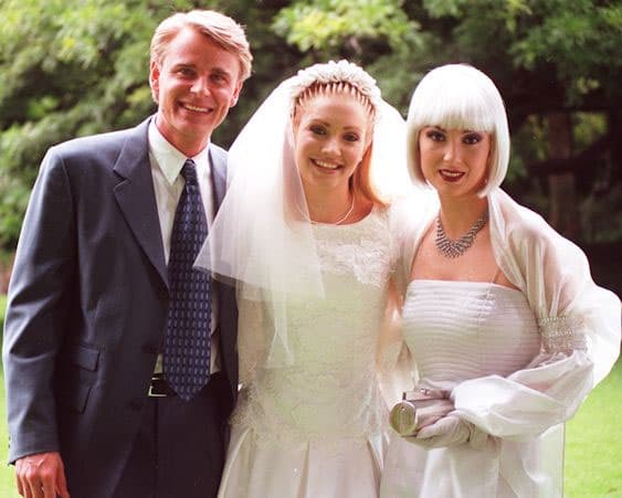 Juan Pablo Gamboa personificó a Noé, novio de la 'Tía pelucas'.