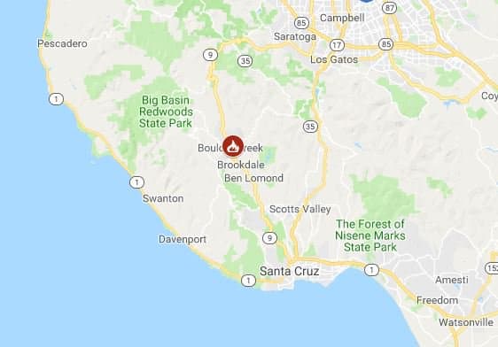 Incendio en las montañas de Santa Cruz provoca evacuaciones