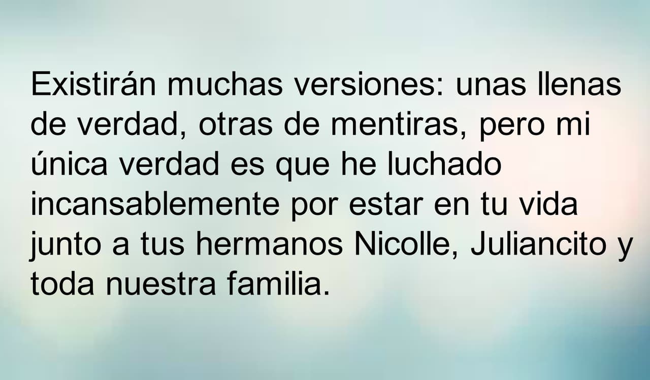 Antes de este hecho, el sábado 14 de abril de 2018, Julián quiso tomarse una foto con Matías pero no le fue posible, debido a que un amigo de Marjorie se lo impidió.
<br>