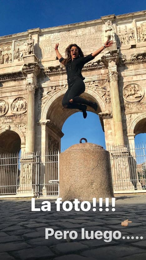 Roma fue la última ciudad que visitó antes de regresar a Miami, donde quiso tomarse una divertida fotografía que tuvo un final gracioso, lo cual quiso compartir con sus seguidores en Instagram foto por foto.