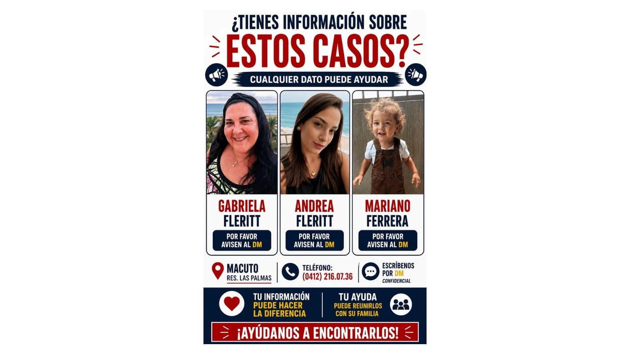 Gabriela Fleritt y su familia está desaparecida.