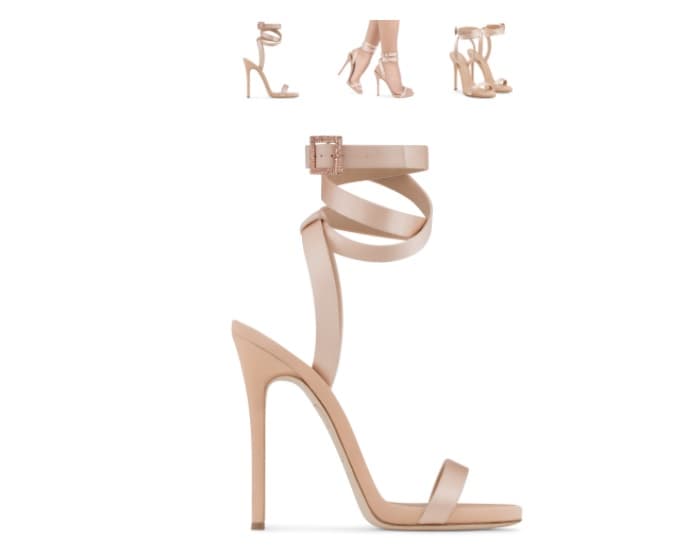 El modelo Leslie y tiene un costo de 895 dólares según lo anuncia la página del diseñador italiano y solamente se encuentra en color satín rosa.