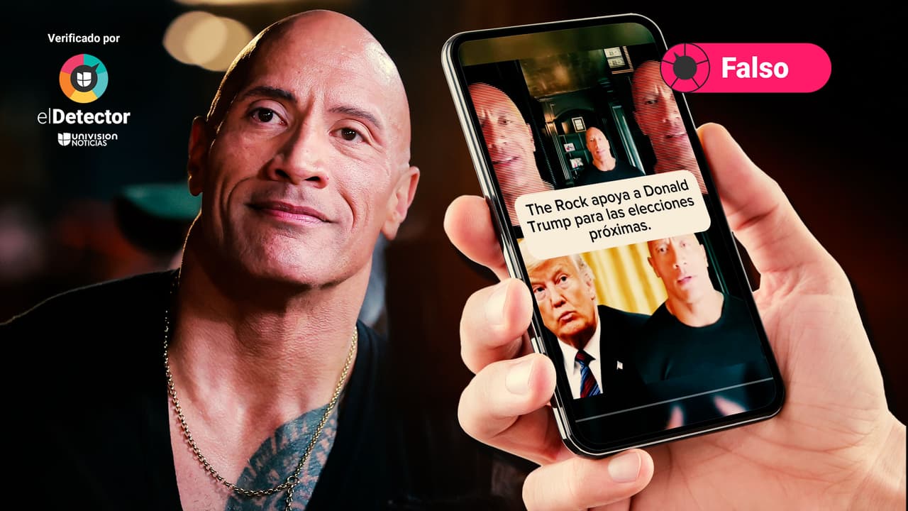 El actor Dwayne Johnson 'La Roca' no ha anunciado su respaldo a Donald Trump, como dicen en redes