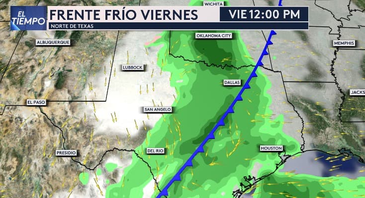 Al mediodía,
<b>el sistema cubrirá el Metroplex con lluvias moderadas</b>, impactando los planes de quienes viajan o buscan realizar actividades al aire libre en familia.
<b>El sistema continuará su trayectoria hacia el oeste</b>, en dirección a Houston.