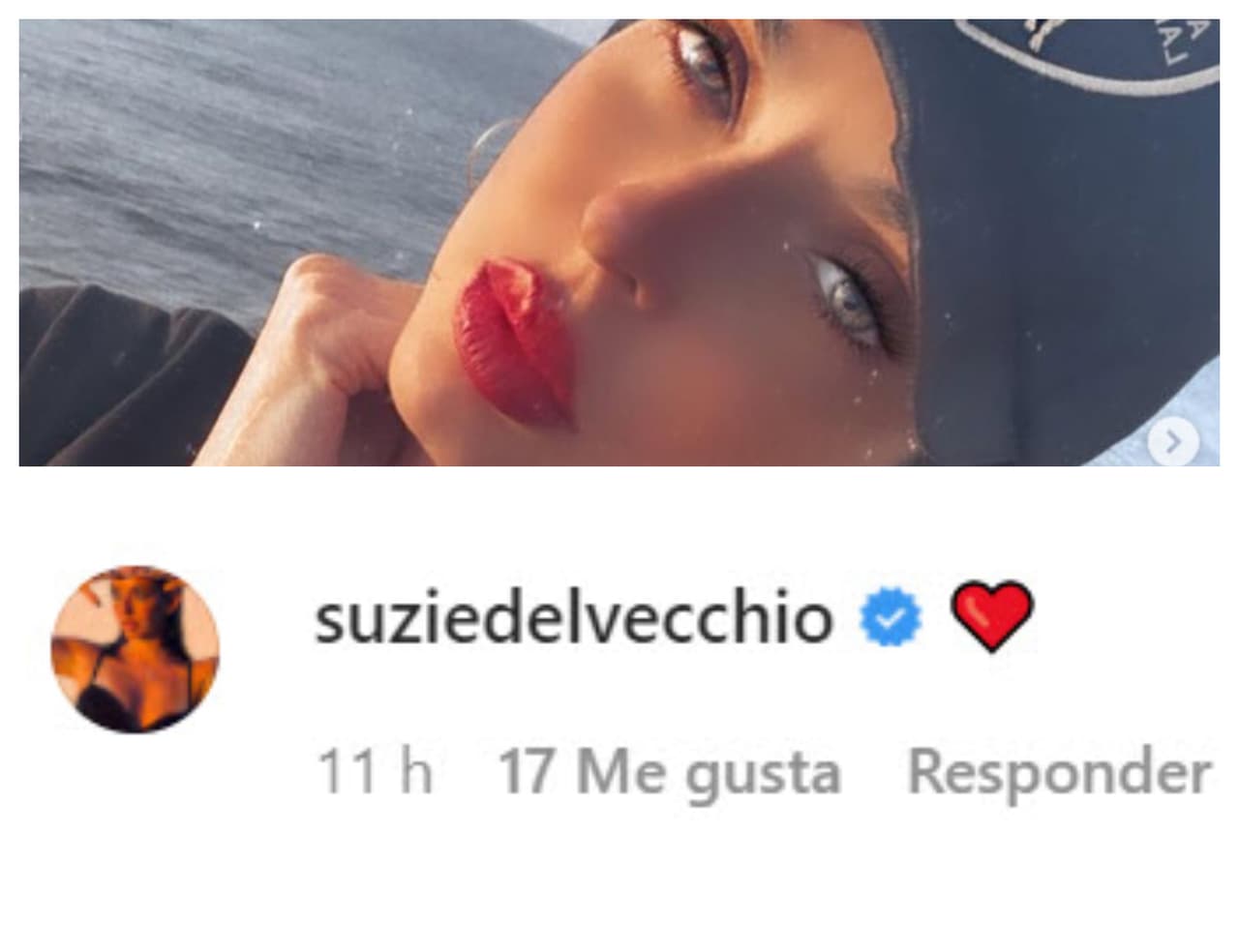 La catante
<b>Suzie del Vecchio</b> tuvo el mismo gesto que el esposo de la artista.