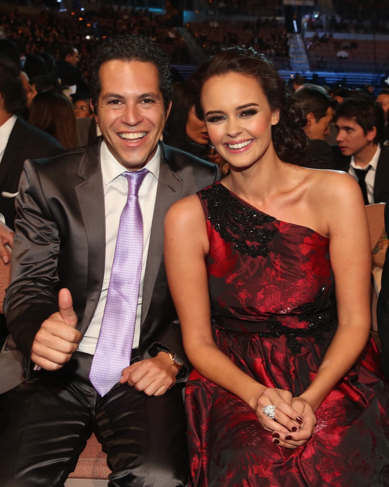 Shaila Durcal fue otra de las famosas que llegó bien acompañada en 2012 por su esposo Dorio Ferreira.