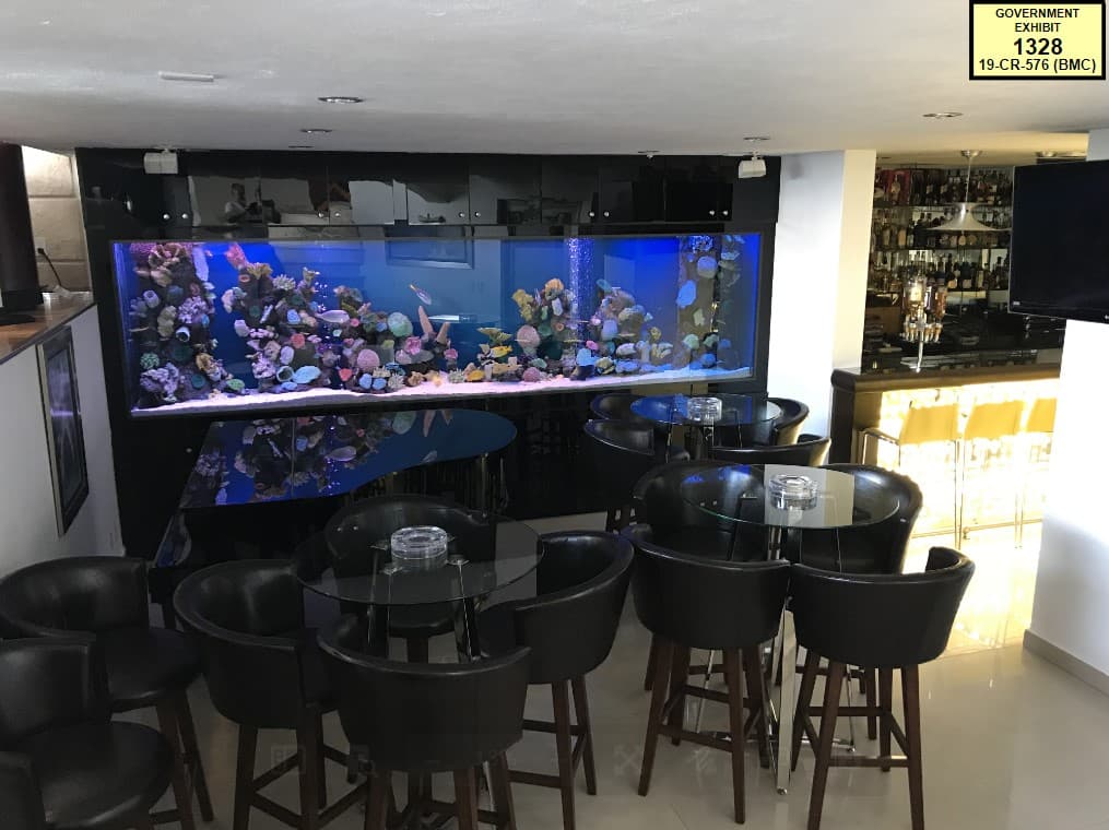 Para confirmar que García Luna llevaba un lujoso estilo de vida gracias a los sobornos que le entregaba el cartel, el gobierno mostró al final del juicio la fotografía de una pecera que tenía en su casa en la Ciudad de México. “Nunca había visto un acuario de agua salada tan grande”, describió el exembajador de EEUU en México Anthony Wayne.