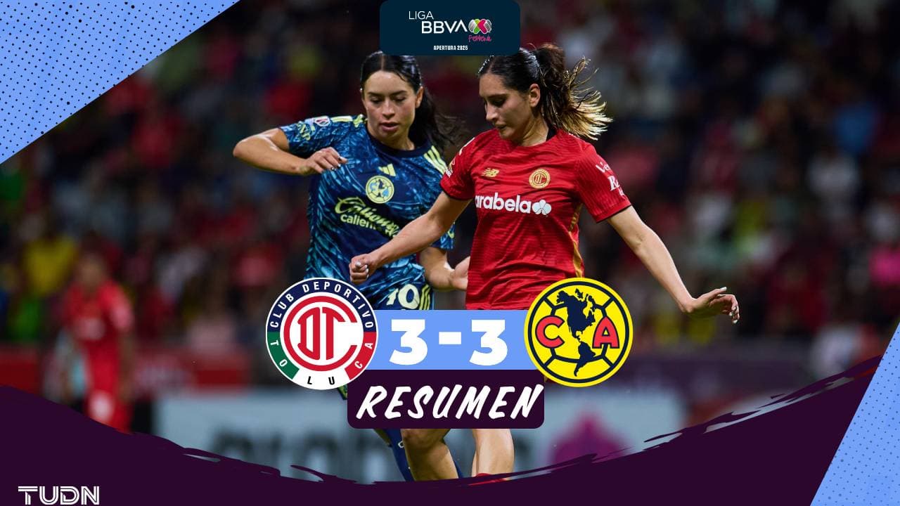 Toluca vs. América, Resumen y goles del partido de la Liga MX Femenil