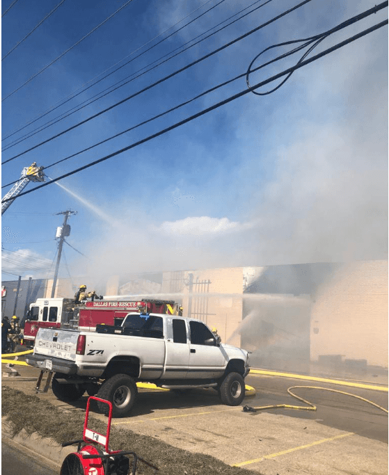Imágenes del incendio en Dallas