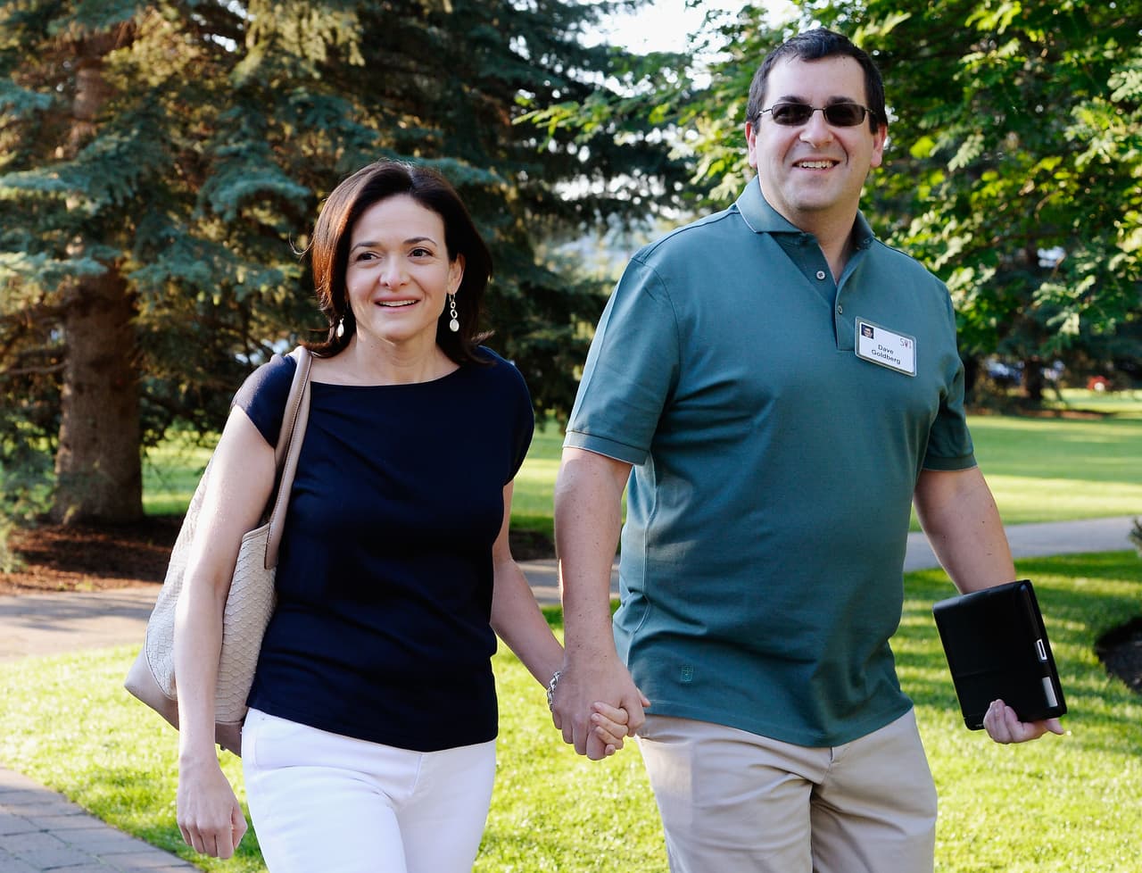 Sanberg y su esposo David Goldberg en 2013.