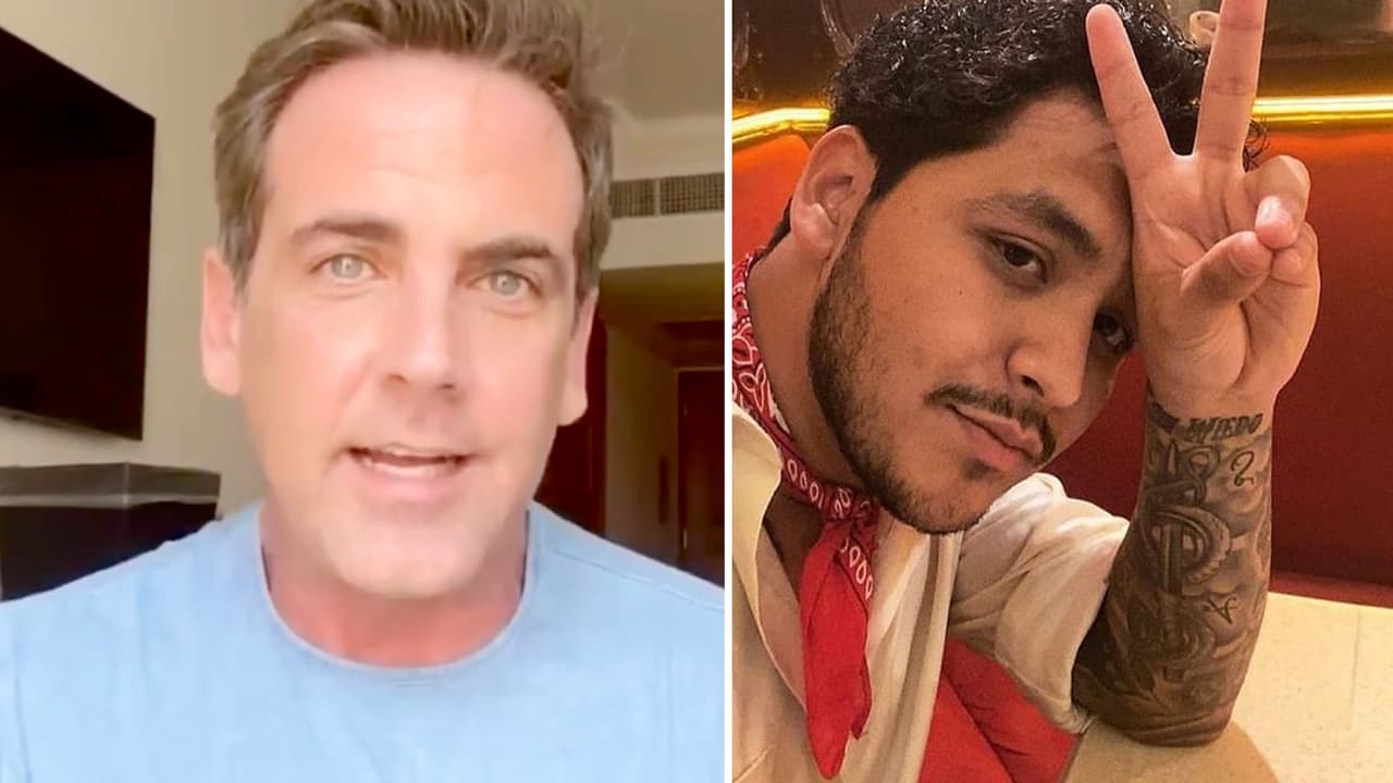 Carlos Ponce se 'tatúa' el nombre de su esposa al estilo de Nodal y Karina Banda reacciona