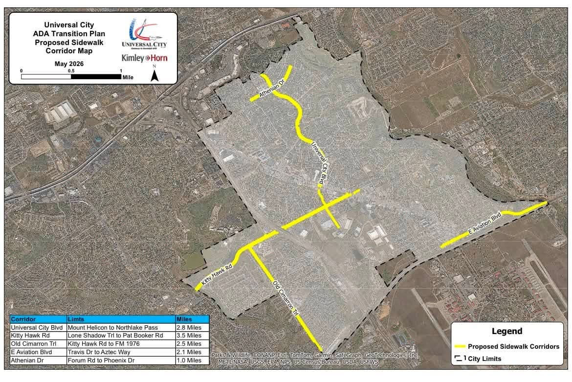Esta es el 
<b>área que recorrerán los robots:</b>
<br>
<br>📍 Universal City Blvd. — De Mount Helicon a Northlake Pass — 2.8 millas
<br>📍 Kitty Hawk Road — De Lone Shadow Trail a Pat Booker Road — 3.5 millas
<br>📍 Old Cimarron Trail — De Kitty Hawk Road a FM 1976 — 2.5 millas
<br>📍 E. Aviation Blvd. — De Travis Drive a Aztec Way — 2.1 millas
<br>📍 Athenian Drive — De Forum Road a Phoenix Drive — 1 milla