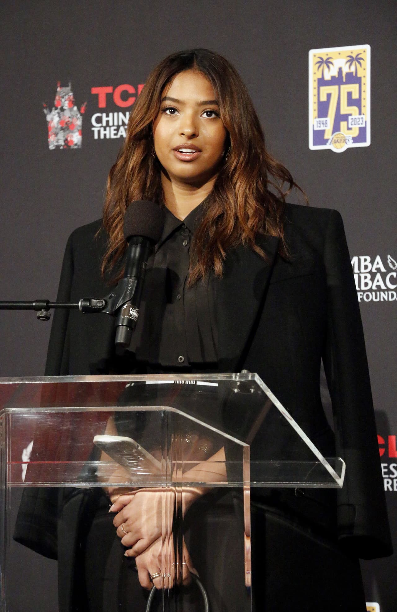 Natalia Bryant hablando de su padre.