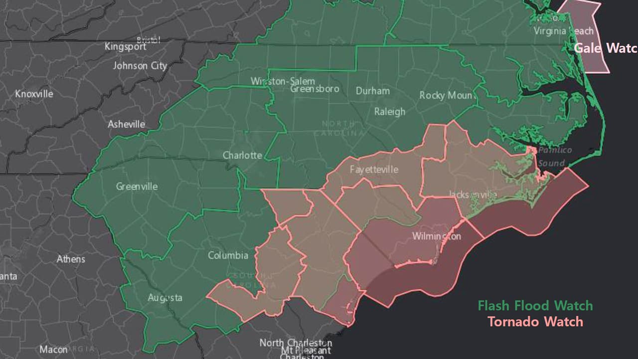 Sally deja fuertes lluvias y amenaza con inundaciones a su paso por Carolina del Norte 
