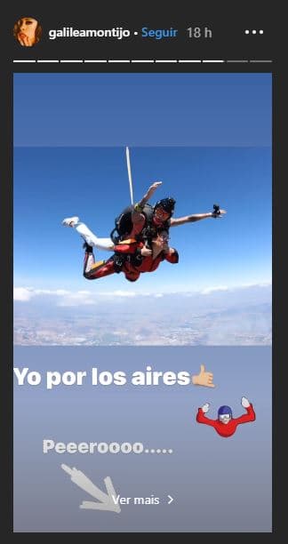 Ya recuperada, Galilea le dijo a Juan Pablo: "Esto te pasa por andar subiendo a señoras de cierta edad... ¡pero lo hice! ¡Lo de arriba fue increíble! Es en serio", puntualizó.