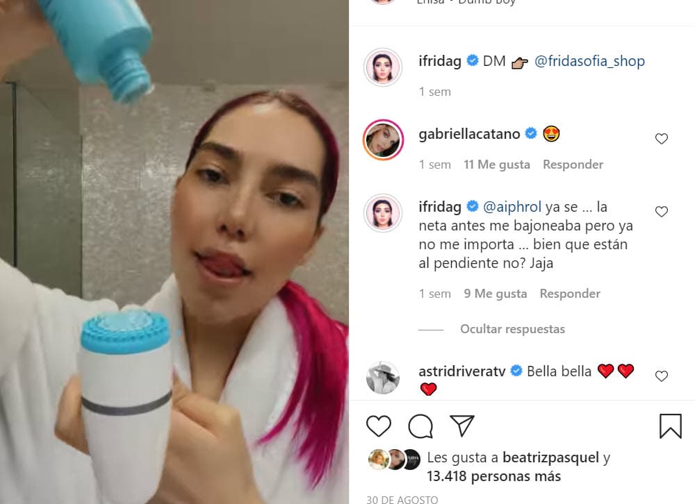 También dejó de divulgar, desde su cuenta personal, información de los productos de salud y belleza que vende y con los que inició su faceta como empresaria.