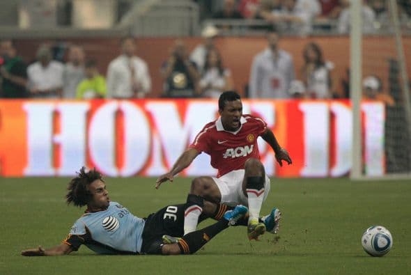 El portugués Nani fue una de las figuras que saltó a la cancha para enfrentar al All Star de la MLS.