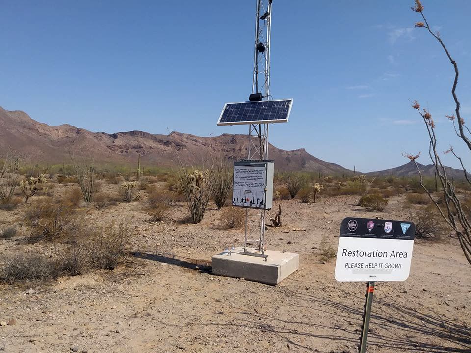 Una de las torres de rescate de la Patrulla Fronteriza en esta área no hay recepción de los celulares.