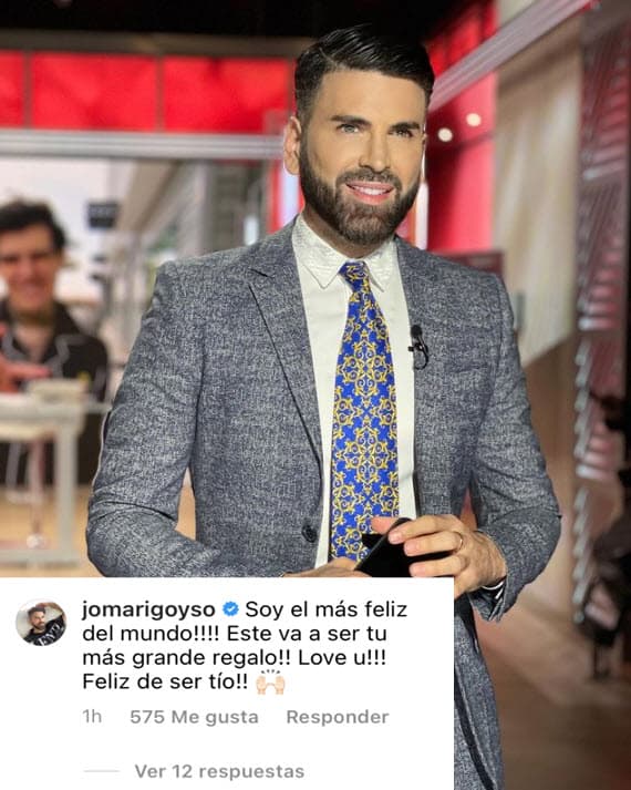 "Soy el más feliz del mundo. Este va a ser tu más grande regalo. Love u! Feliz de ser tío", le escribió Jomari Goyso.