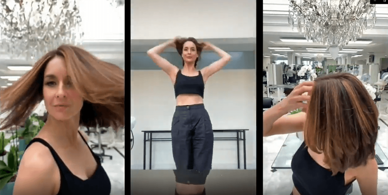 Su idea fue rechazada porque los realizadores necesitaban que el cabello de Daniela se viera con naturalidad y no le quedó más que cortarse el pelo hasta los hombros.