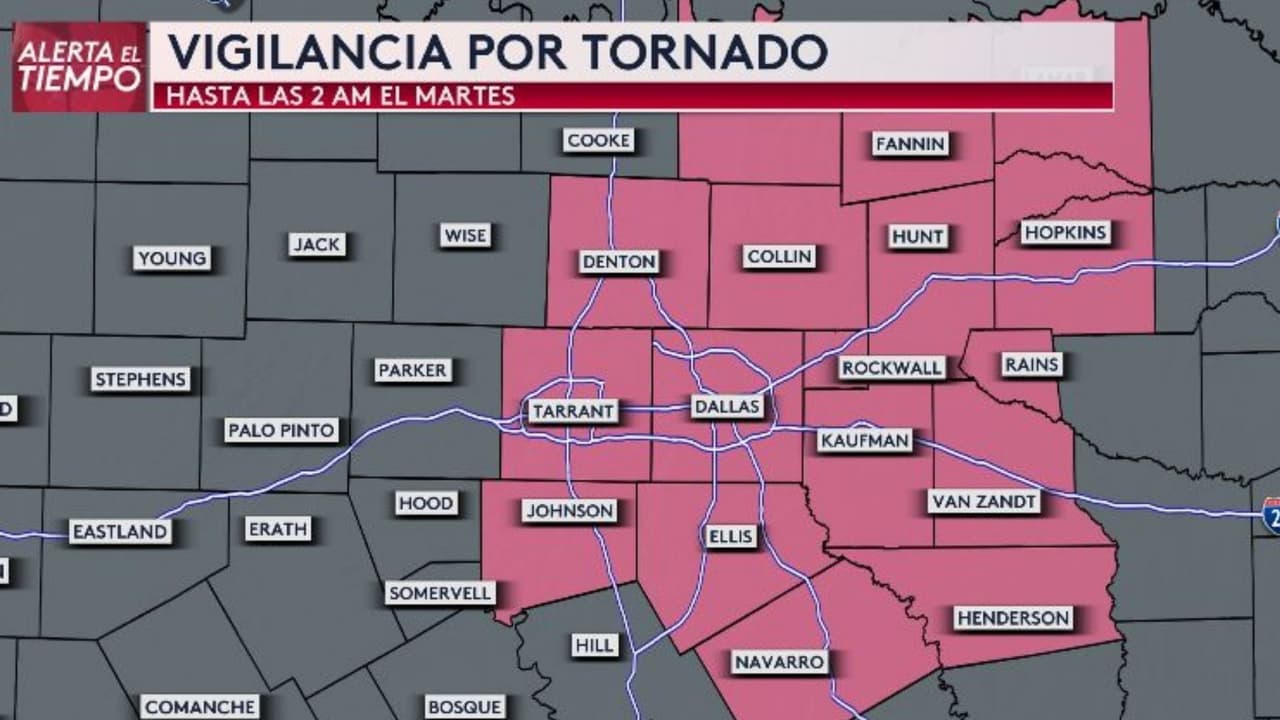 Se activa Vigilancia por Tornado para el norte de Texas, incluye Dallas y Fort Worth