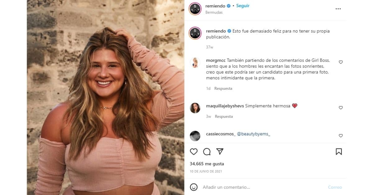 Tiktoker y modelo, Remi Bader