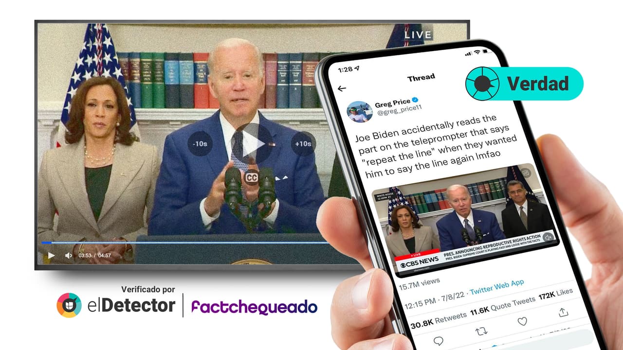 “Fin de la diapositiva” y “repetir la línea”: dos frases dichas por Biden por las que cuestionan su capacidad para gobernar