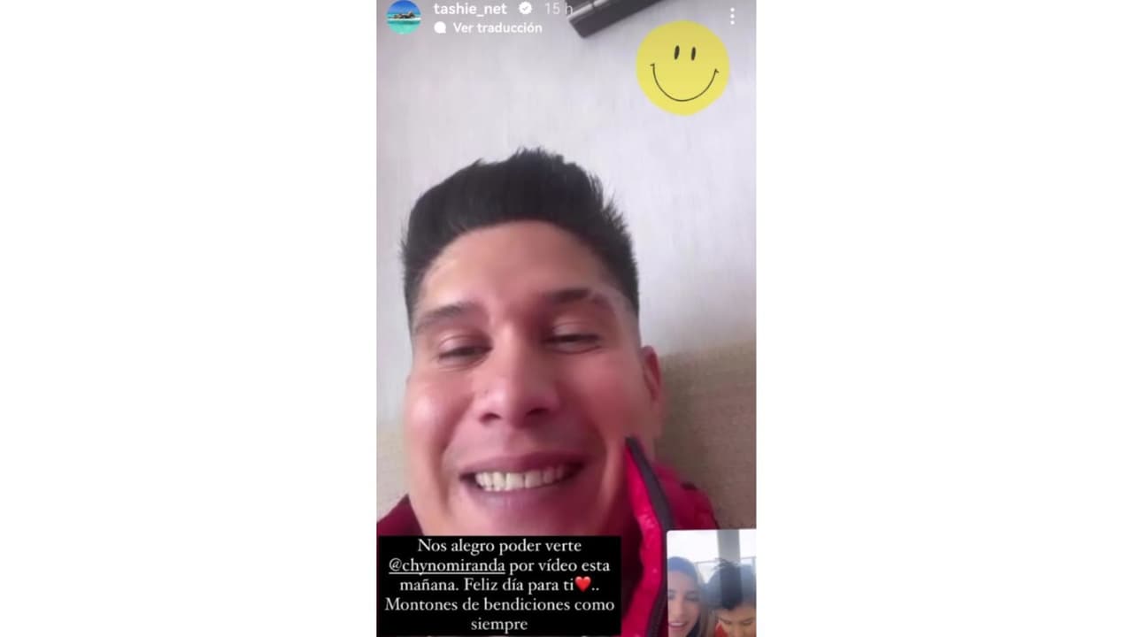 Chyno Miranda vio a su hijo por medio de una videollamada.