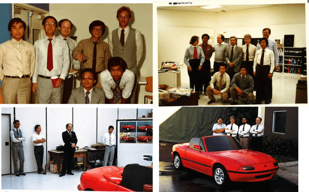 La próxima etapa dio inicio a una competición interna entre conceptos desarrollados por los estudios de diseño en Hiroshima (FWD) vs Yokohama (MR) y EEUU (RWD ‘
<b>Duo 101</b>’).