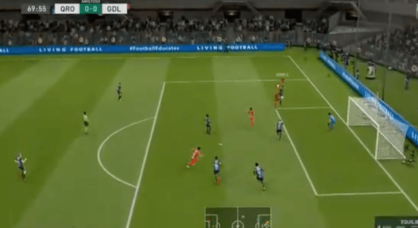 Chivas vence al Querétaro 0-2 con Beltrán en los controles del FIFA 20, sobre Marcel Ruiz.