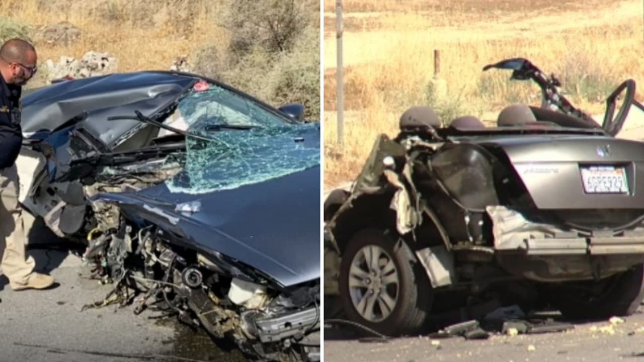Misterioso conductor salva la vida después de partir su auto en dos