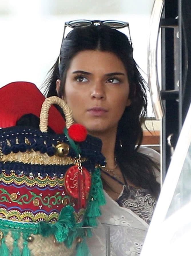 Kendall con cara de pocos amigos.