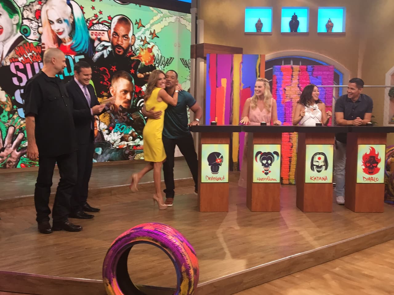 Will repartió besitos y abrazos durante el juego.