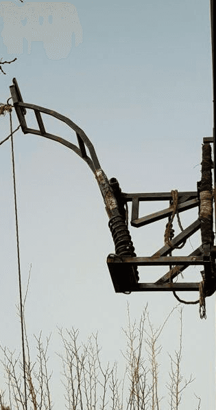 Catapulta en la frontera encontrada por los agentes fronterizos.